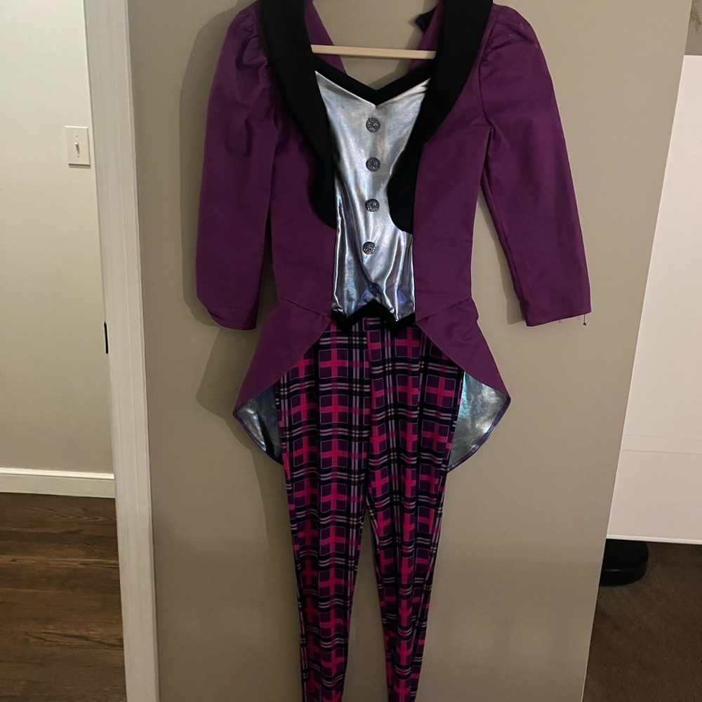 Purple and Silver Women's Jumpsuit